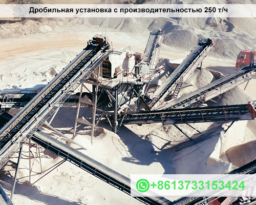 Дробильная установка с производительностью 250 т/ч особенности и цена